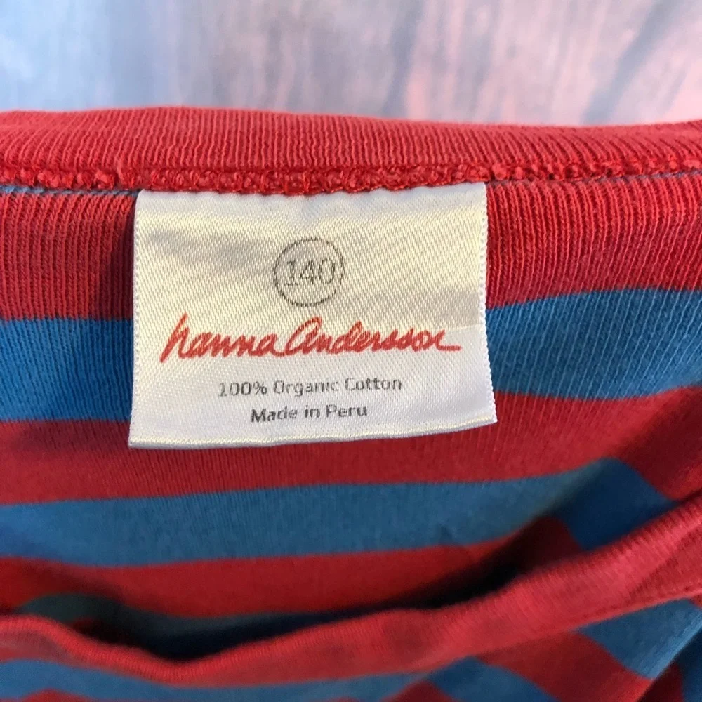 Hanna Anderson Holiday Stripe Sleepwear Pajama Top